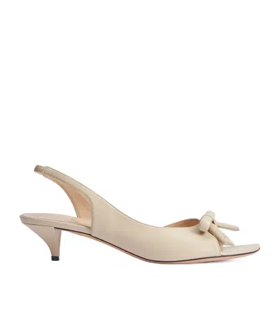 Dior Bow-tie High-heeled Sandals In Metallic
