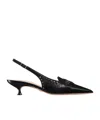 Dior Pointed High-heeled Sandals In Black