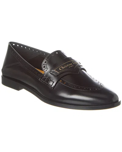 Dior Boy Leather Loafer In Black