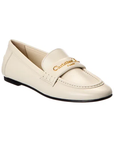 Dior Boy Leather Loafer In White