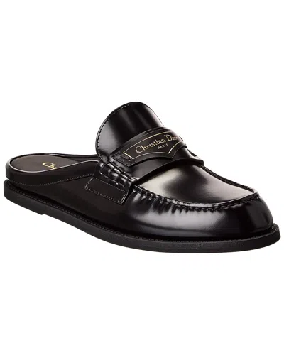 Dior Boy Leather Mule In Black