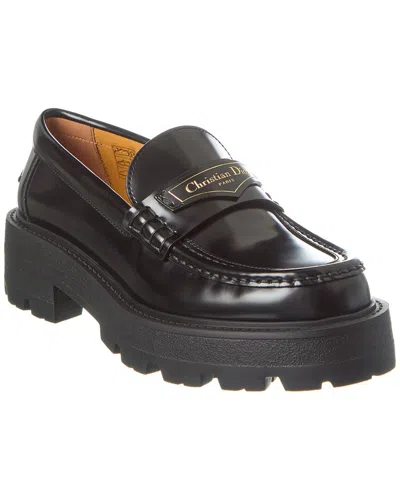 Dior Boy Leather Platform Loafer In Black