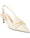 Dior Boy Leather Slingback Pump In White
