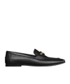 Dior Round Toe Leather Loafers With Flat Sole In Black