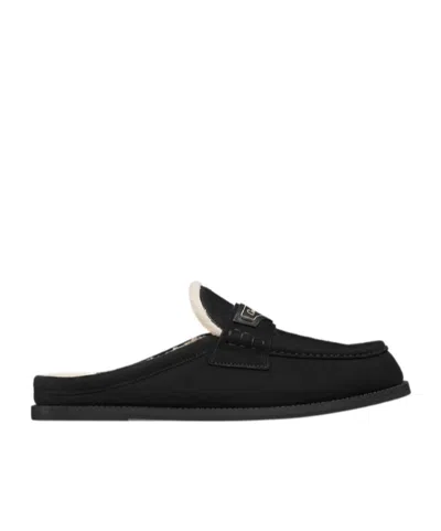 Dior Boy Logo Muller Shoes In Black