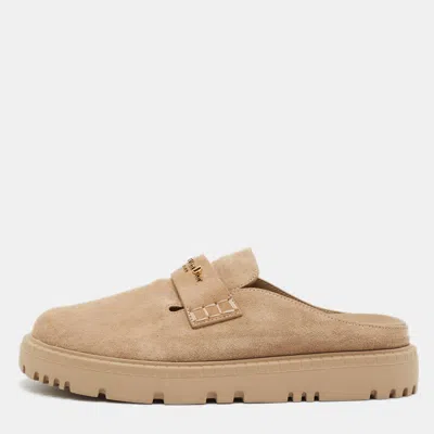 Pre-owned Dior Boy Size 35 Brown Suede Mules