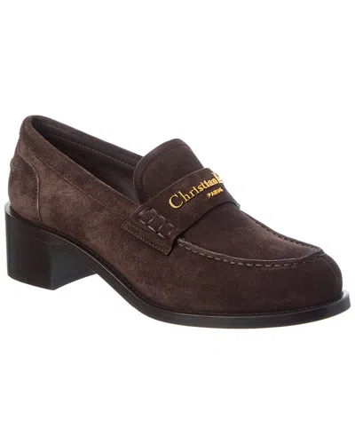 Dior Boy Suede Loafer In Brown