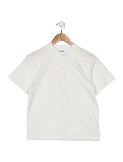 Pre-owned Dior Kids' Boys Branded Embroidered Shirt In White