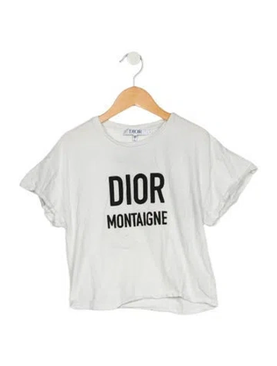 Pre-owned Dior Kids' Boys' Crew Neck T-shirt In White