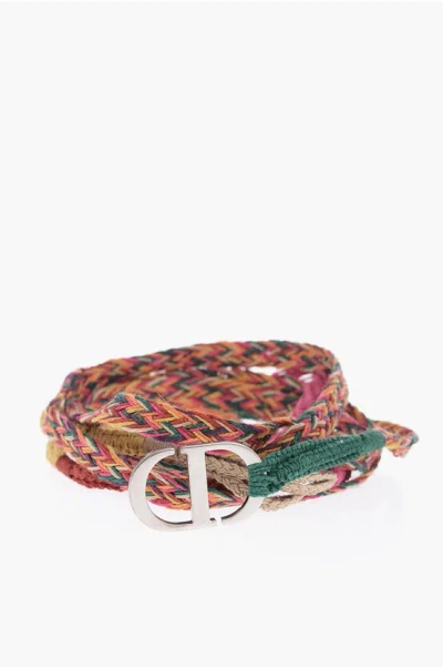Dior Braided Multicolor  Natural Belt
