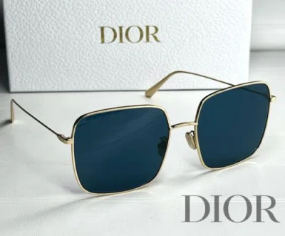 Pre-owned Dior Brand  Sunglasses Stellaire Su Metal Gold/blue Lenses 59-145 Italy