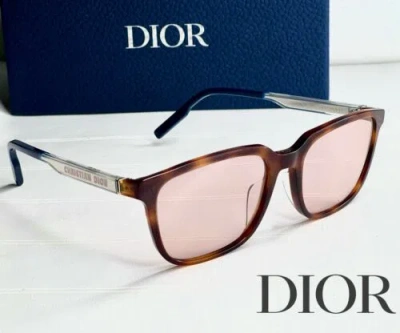Pre-owned Dior Brand  Sunglasses Tag Su 26e0 Plastic Havana Pink Lens 56-145 Italy In Brown