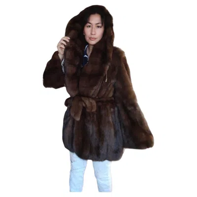 Pre-owned Dior Brand New Holt Renfrew Russian Sable Fur Coat Size 14 Tags 55000$ ~no Duties In Black