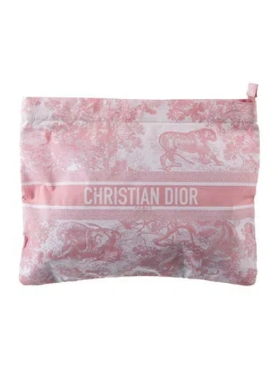 Pre-owned Dior Branded Cosmetic Bag In Pink