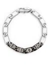 Dior Brass Link Bracelet With Silver And Ruthenium Finish In Silver