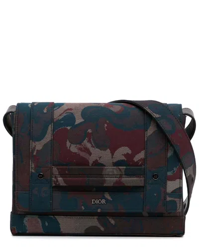 Dior Brown Canvas X Peter Doig Messenger Bag (authentic Pre-loved)