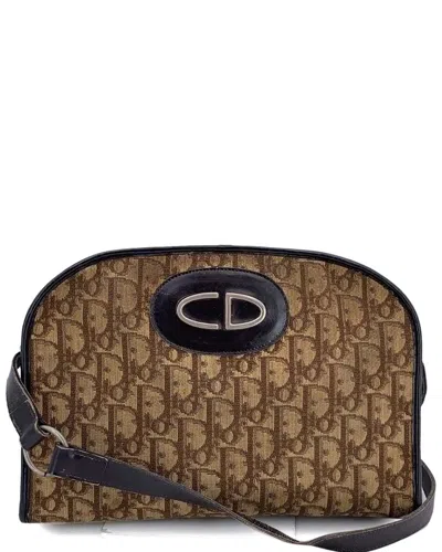 Dior Brown Cotton Shoulder Bag (authentic Pre-loved)