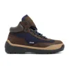 Dior Logo Round Head Lacing Splicing Boots In Brown
