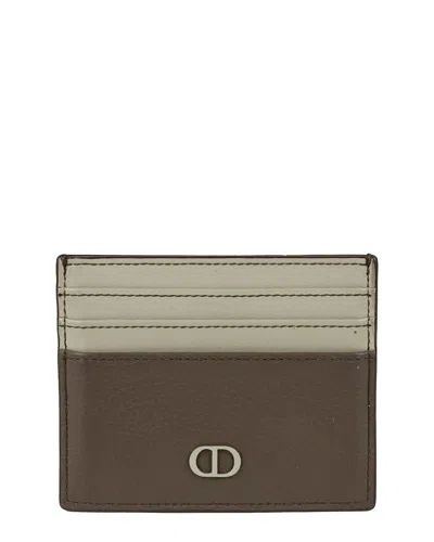 Pre-owned Dior Brown Leather Cd Icon Signature Card Holder (authentic Pre-loved)