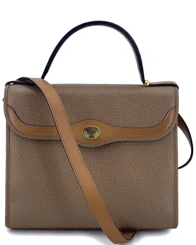 Dior Brown Leather Handbag (authentic Pre-loved)