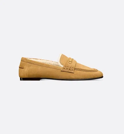 Dior Brown Leather Loafers Slip-on Shoe