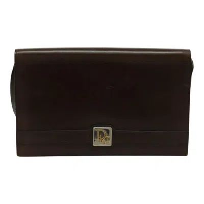 Pre-owned Dior Brown Leather Shoulder Bag ()