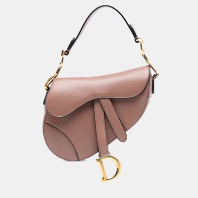 Pre-owned Dior Brown Mini Smooth Calfskin Saddle Bag