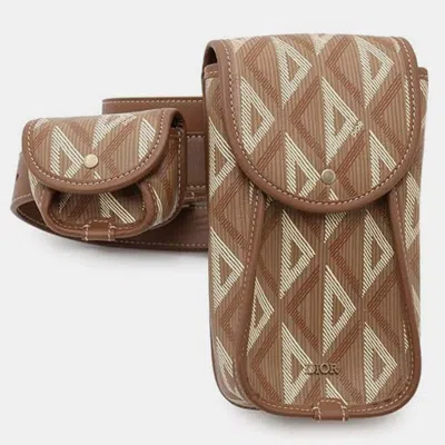 Pre-owned Dior Brown Pvc Hit The Road Waist Bag