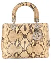 Dior Brown Snakeskin Lady  Ghw (authentic Pre-loved)