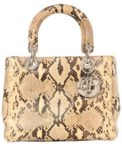 Dior Brown Snakeskin Lady  Ghw (authentic Pre-loved)