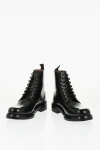 Dior Brushed Leather Carlo Combat Booties In Black