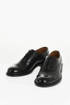 Dior Brushed Leather Embassy Derby Shoes With Cuir Sole In Black