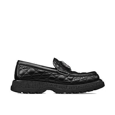 Pre-owned Dior Buffalo Moccasins 44 It In Black