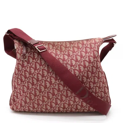 Dior Burgundy Canvas Shoulder Bag ()