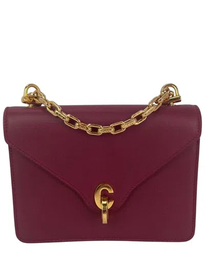 Dior Burgundy Leather C'est  Mini Flap Shoulder Bag (authentic Pre-loved)