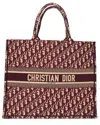 Dior Burgundy Oblique Canvas Large Book Tote (authentic Pre-loved) In Burgundy