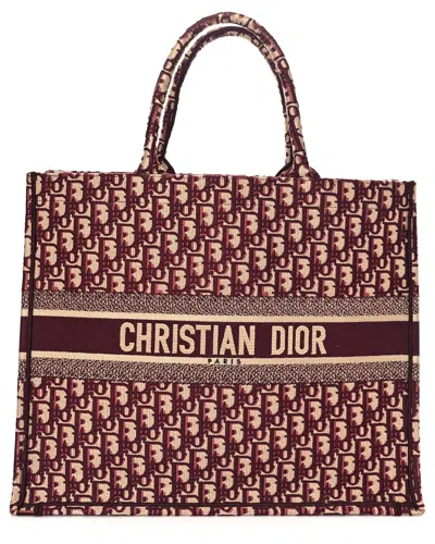 Dior Burgundy Oblique Canvas Large Book Tote (authentic Pre-loved)