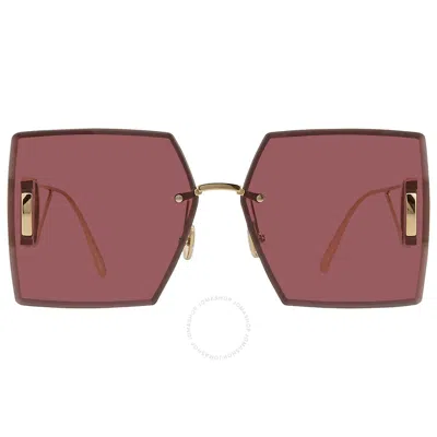 Dior Burgundy Square Ladies Sunglasses 30montaigne S7u B0d0 64 In Burgundy / Gold