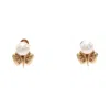 DIOR BUTTERFLY EARRINGS K18YG PEARL 5.5MM YELLOW GOLD OFF