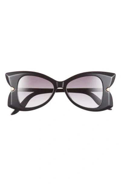 Dior Butterfly S1i 51mm Gradient Butterfly Sunglasses In Black