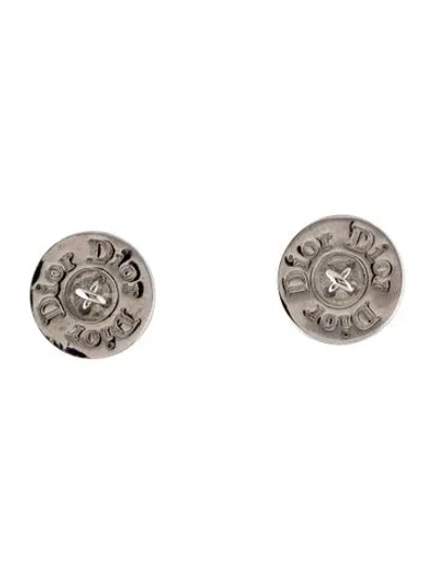 Pre-owned Dior Button Clip-on Earrings In Multi