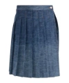 Dior Button Detail Wrap Skirt In Blue