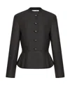 Dior Button Leather Jacket In Black