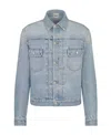 Dior Button Long-sleeved Denim Jacket In Gray