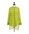 Dior Button Long-sleeved Shirt In Green