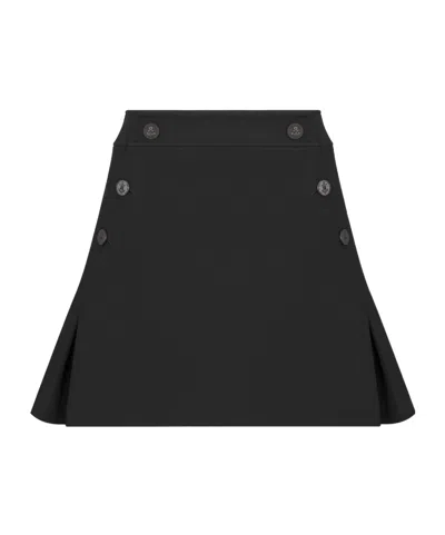 Dior Button Mini Skirt In Black