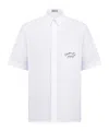 Dior Button Short Sleeve Shirt In White
