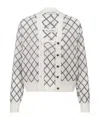 Dior Button Two-piece Sweater In White