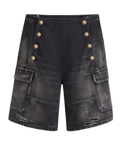 Dior Button-decorated Shorts In Black