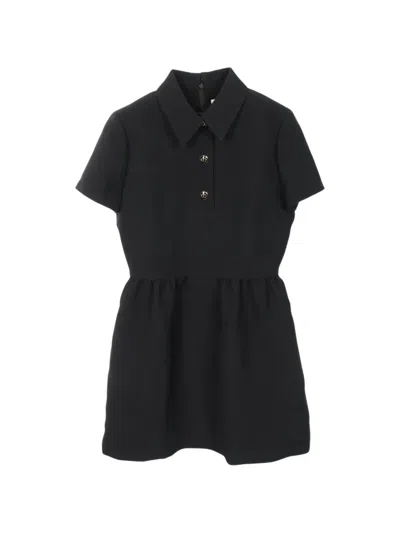 Pre-owned Dior Button-detail Mini Dress In Black